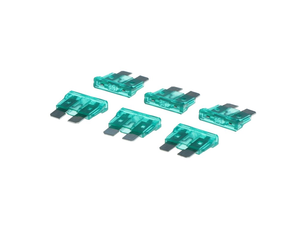 Set 6 sigurante auto Carpoint plate de 30A , sigurante normale plate