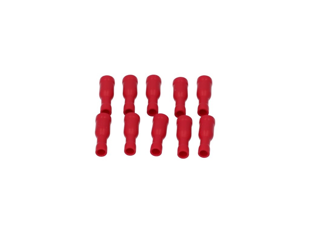 Papuci electrici izolati, mama, rosu Rotund, terminale pe cablu, 3,96 mm, lungime 24 mm, crimpat, 548, 10 buc. la blister Carpoint
