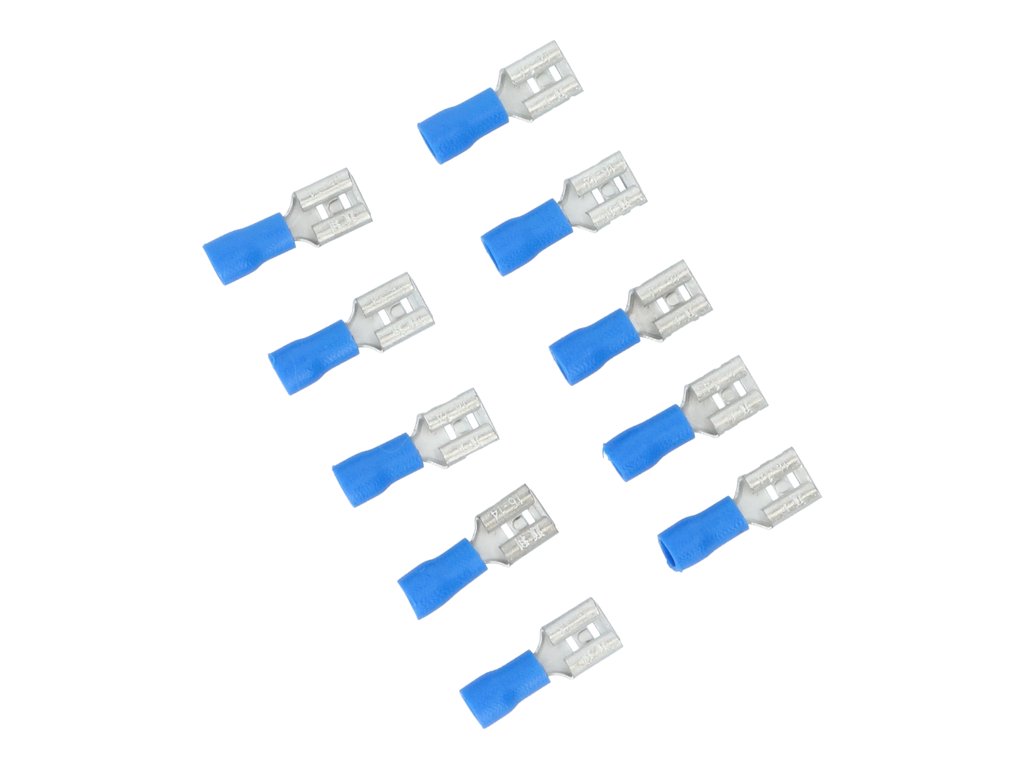 Set 10 papuci electrici Carpoint tip 541 mama 6,3x0,8 mm , lungime 20,50 , albastru