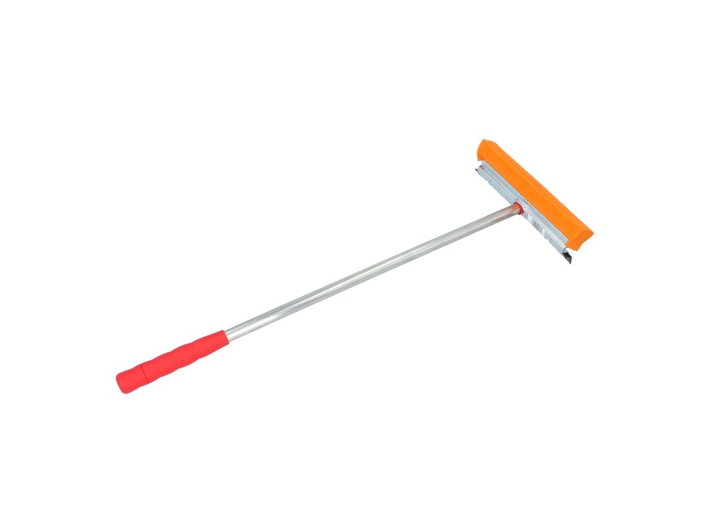 Racleta spalat geamuri auto, Carpoint, cu burete si lamela cauciucata, latime 22cm , maner metalic de 60cm