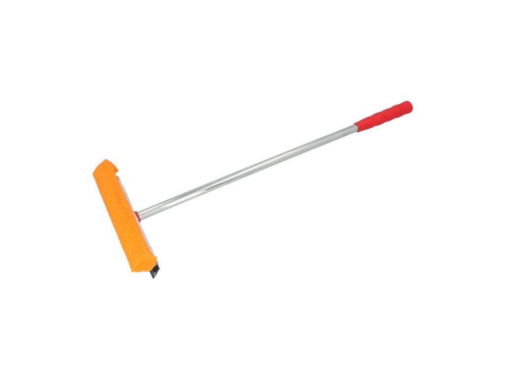 Racleta spalat geamuri auto, Carpoint, cu burete si lamela cauciucata, latime 22cm , maner metalic de 60cm