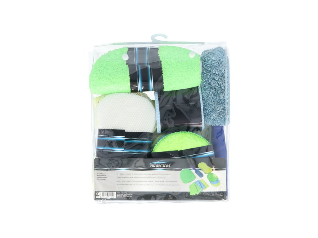 Pachet curatare masina cu microfibre (lavete, perie, manusa, burete)