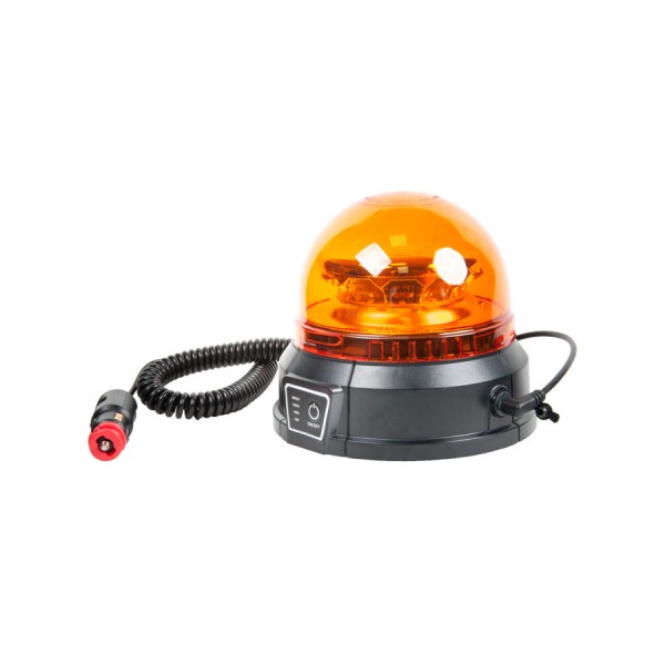 Girofar auto Automax 12V/ 24V, orange cu bec LED, fixare magnetica, cu acumulator, cu telecomanda