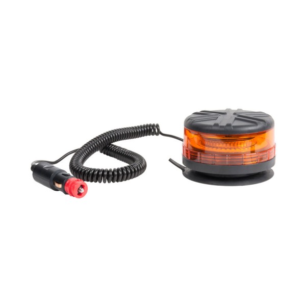 Girofar auto Automax 12V/ 24V, orange cu bec LED, fixare magnetica, 45 Led-uri