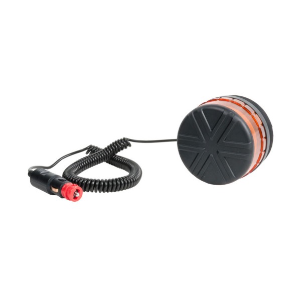 Girofar auto Automax 12V/ 24V, orange cu bec LED, fixare magnetica, 45 Led-uri