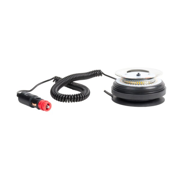 Girofar auto Automax 12V/ 24V, orange cu bec LED, fixare magnetica, 45 Led-uri