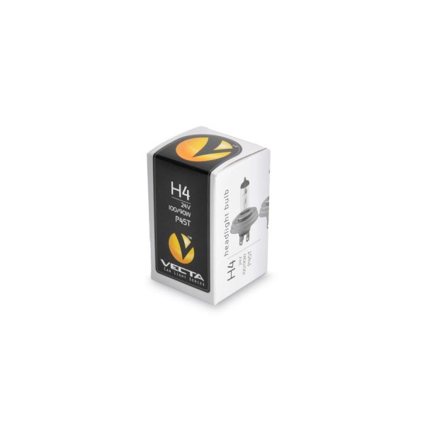 Bec auto cu halogen pentru far Vecta H4 24V 100/90W P45T flansa rotunda , 1 buc.