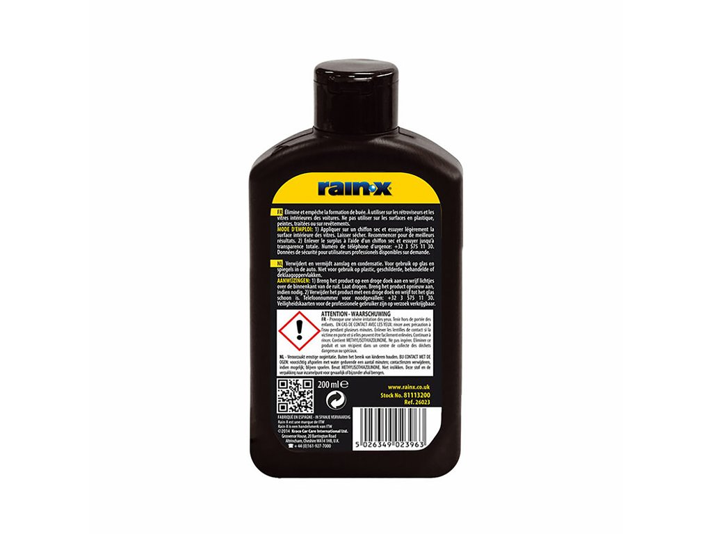 Solutie Anti Ceata Rain-X , tratament parbriz pentru eliminarea condensului 200ml