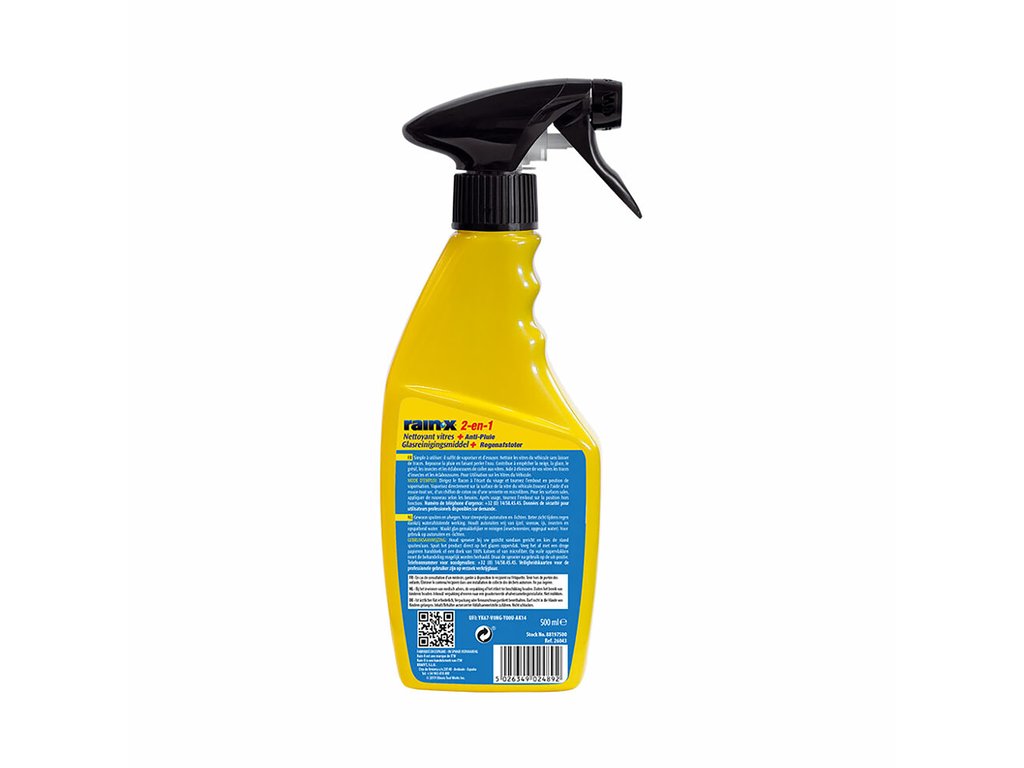 Solutie Anti Ploaie si Curatare Geamuri Rain-X 2 in 1 , tratament hidrofob parbriz 500 ml