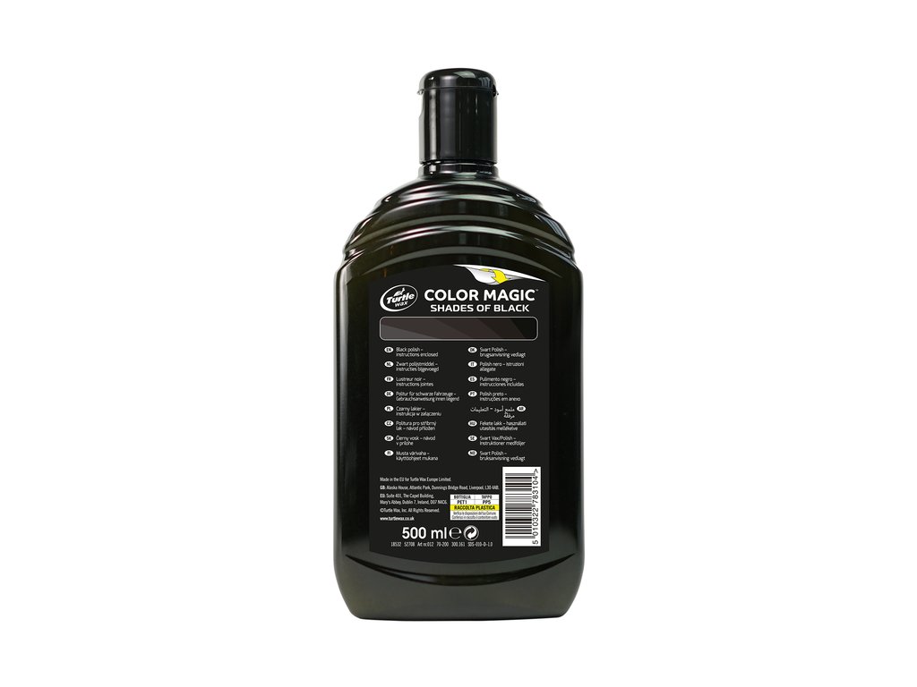 Solutie polish auto Turtle Wax Color Magic Jet Black (negru) 500ml