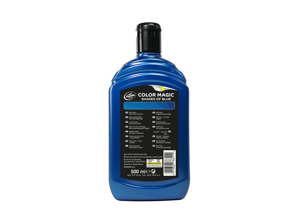 Solutie polish auto Turtle Wax Color Magic Dark Blue (albastru) 500ml