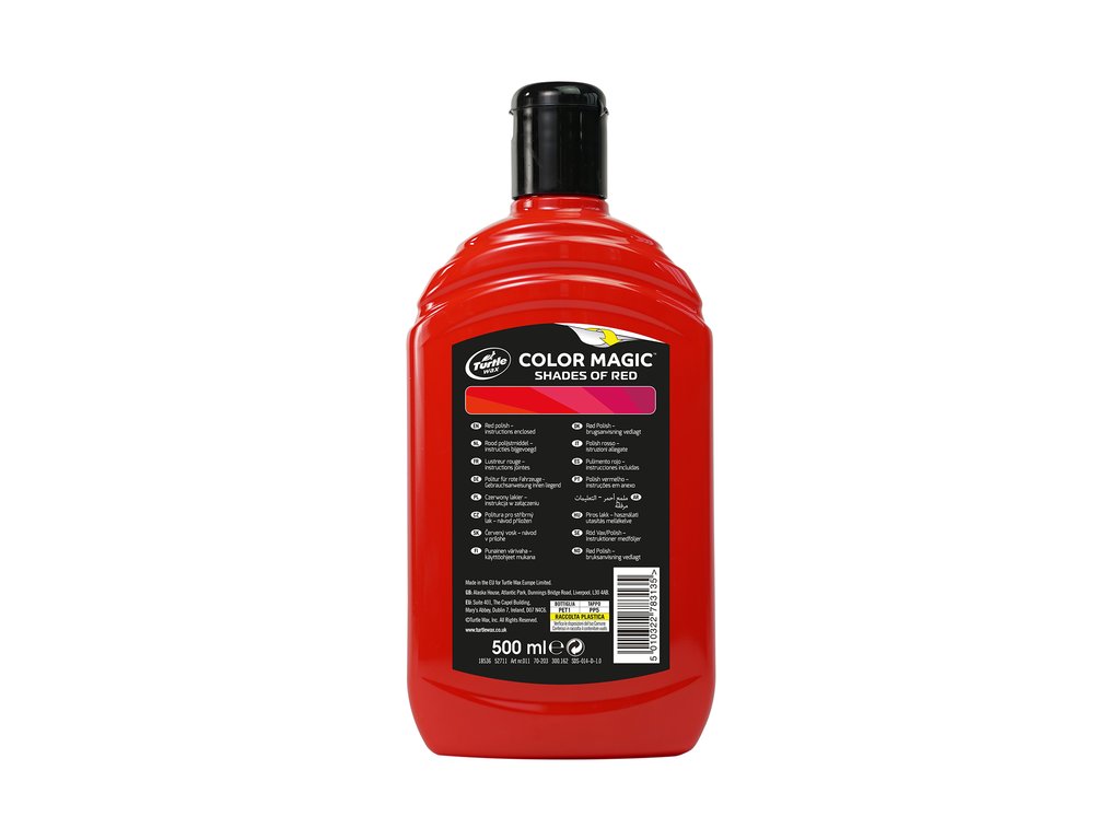 Solutie polish auto Turtle Wax Color Magic Radiant Red (rosu) 500ml