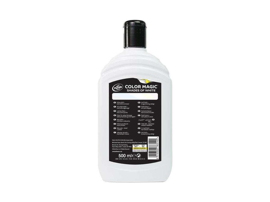 Solutie polish auto Turtle Wax Color Magic Bright White (alb) 500ml