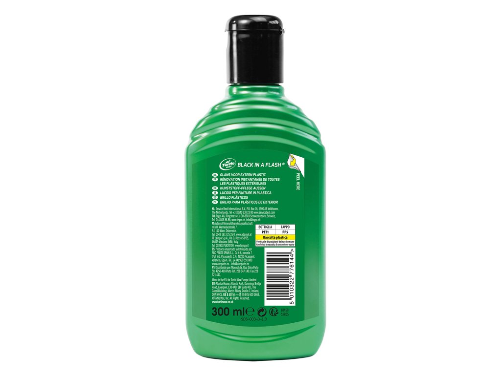 Solutie pentru restaurat elemente plastic exterior si anvelope Turtle Wax 52855 GL Black in A Flash 300ml