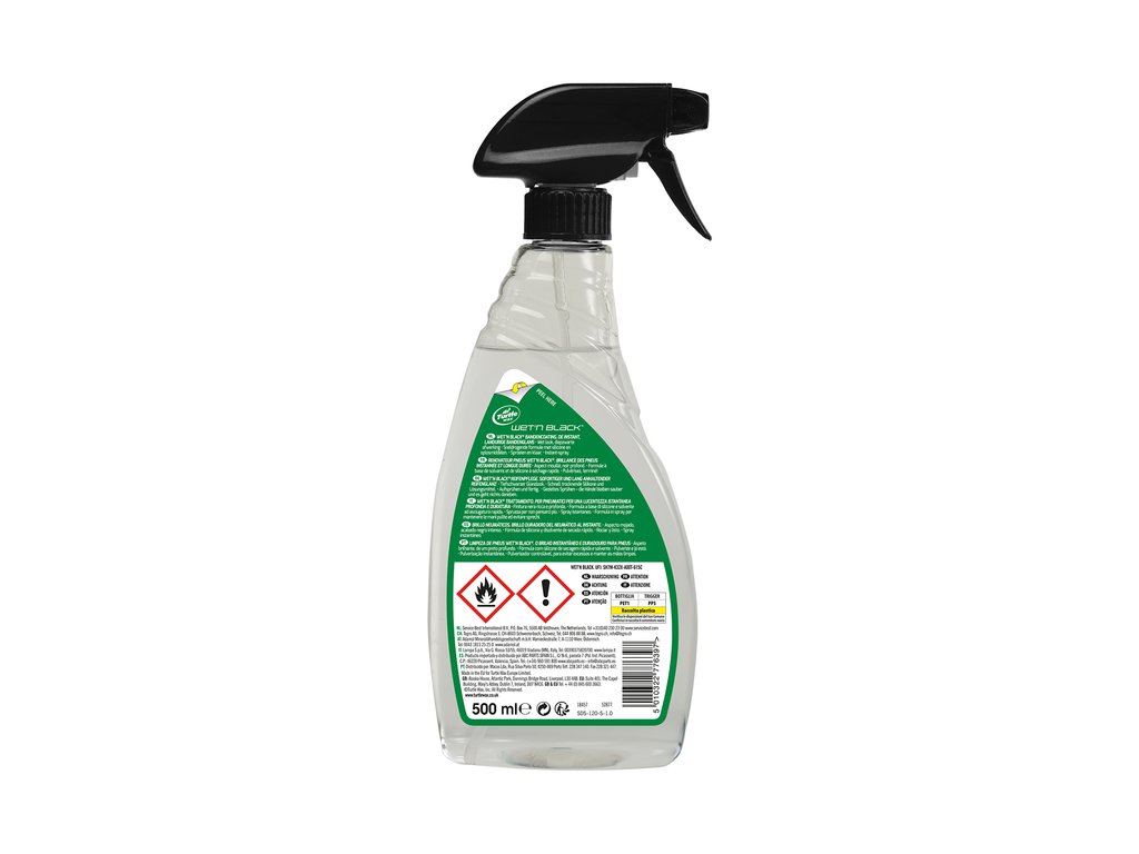 Solutie intretinere si luciu anvelope, aspect umed Turtle Wax Wet N Black 500ml
