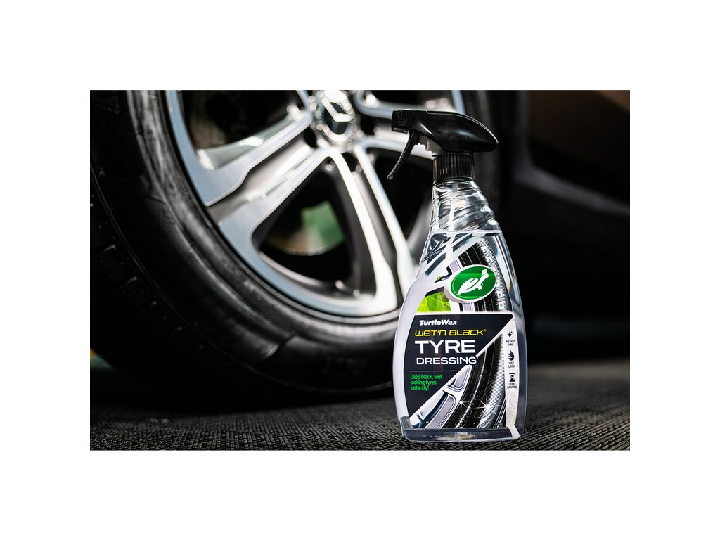 Solutie intretinere si luciu anvelope, aspect umed Turtle Wax Wet N Black 500ml
