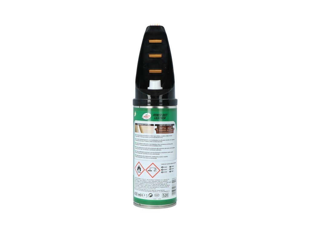 Spray curatare si intretinere tapiterie din piele, cu perie Turtle Wax Power Out Leather 400ml