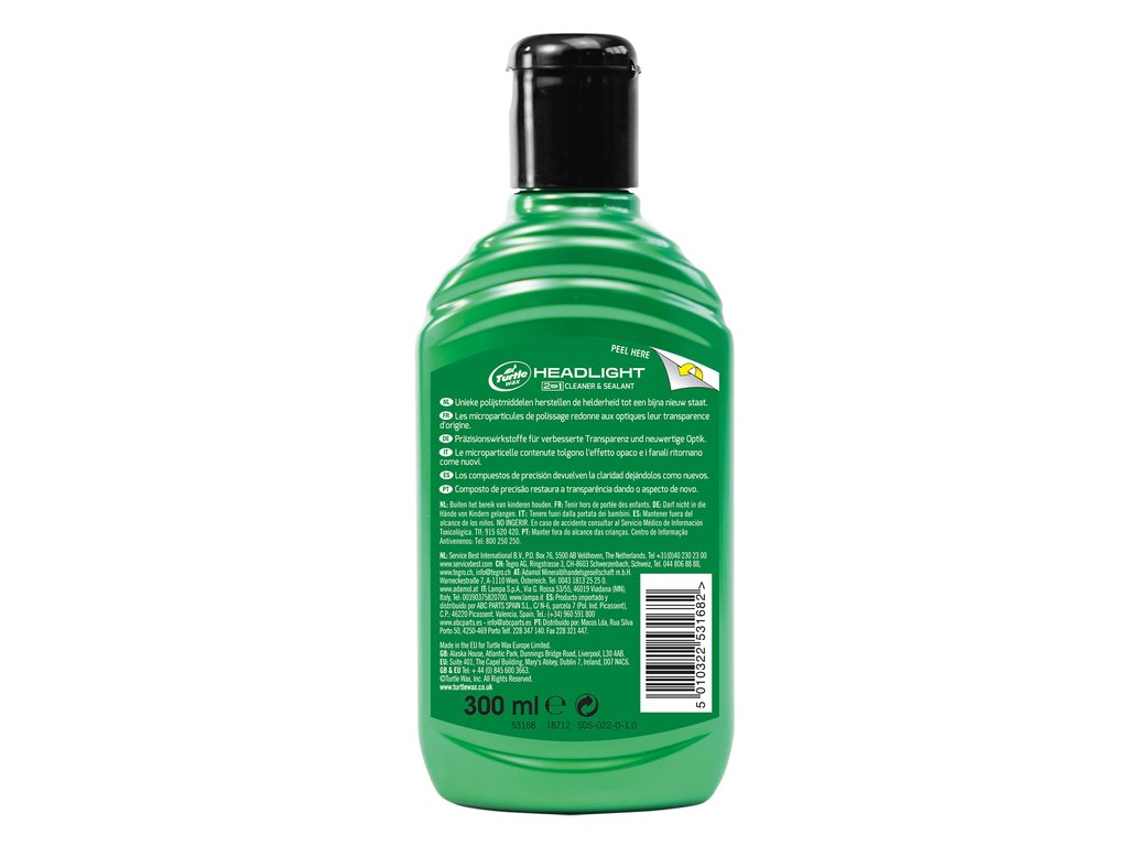 Solutie curatare si polisare sticla faruri TurtleWax 53168 , 300ml