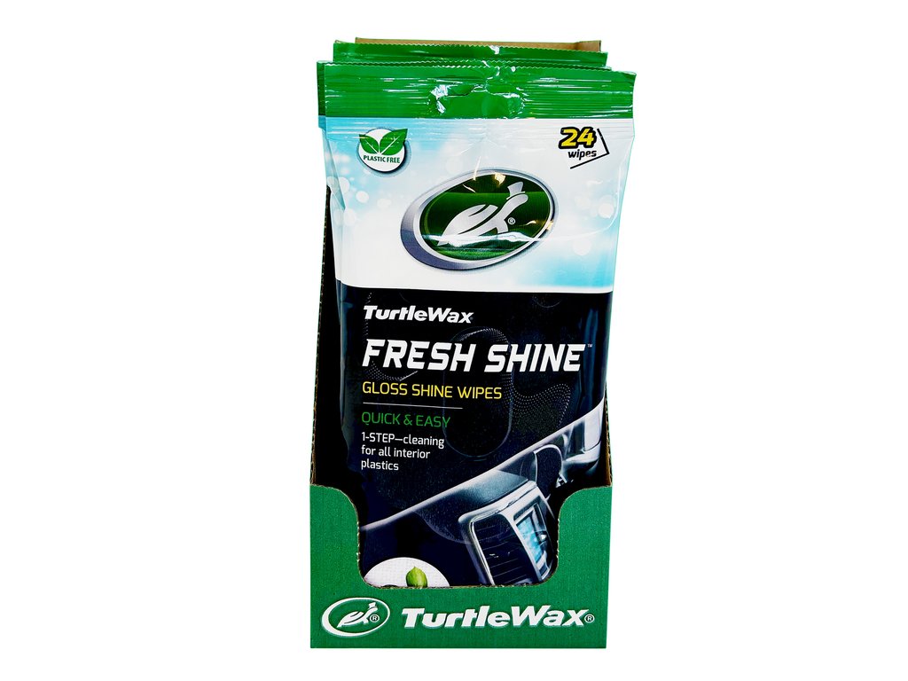 Servetele luciu interior Turtle Wax Fresh Shine Gloss pentru curatarea plasticului - Pachet de 24 Bucati