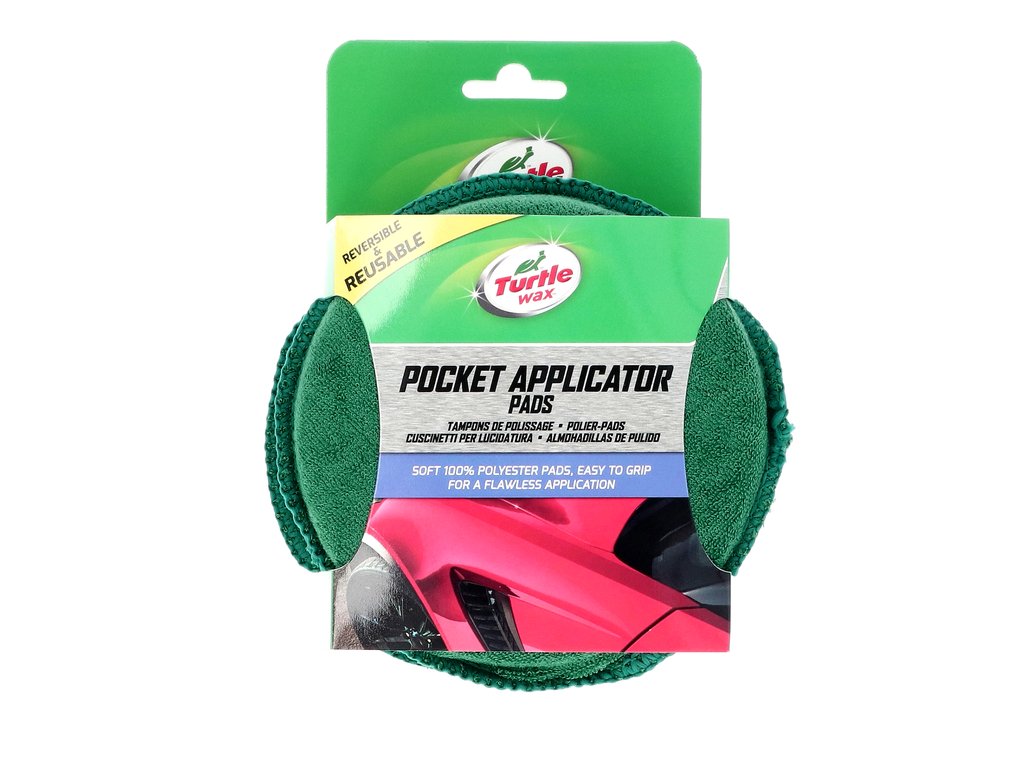 Pad aplicator Turtle Wax X711TD , din bumbac moale pentru curatarea si repararea elementelor din plastic si piel, set 2 bucati pt polisare si ceruire