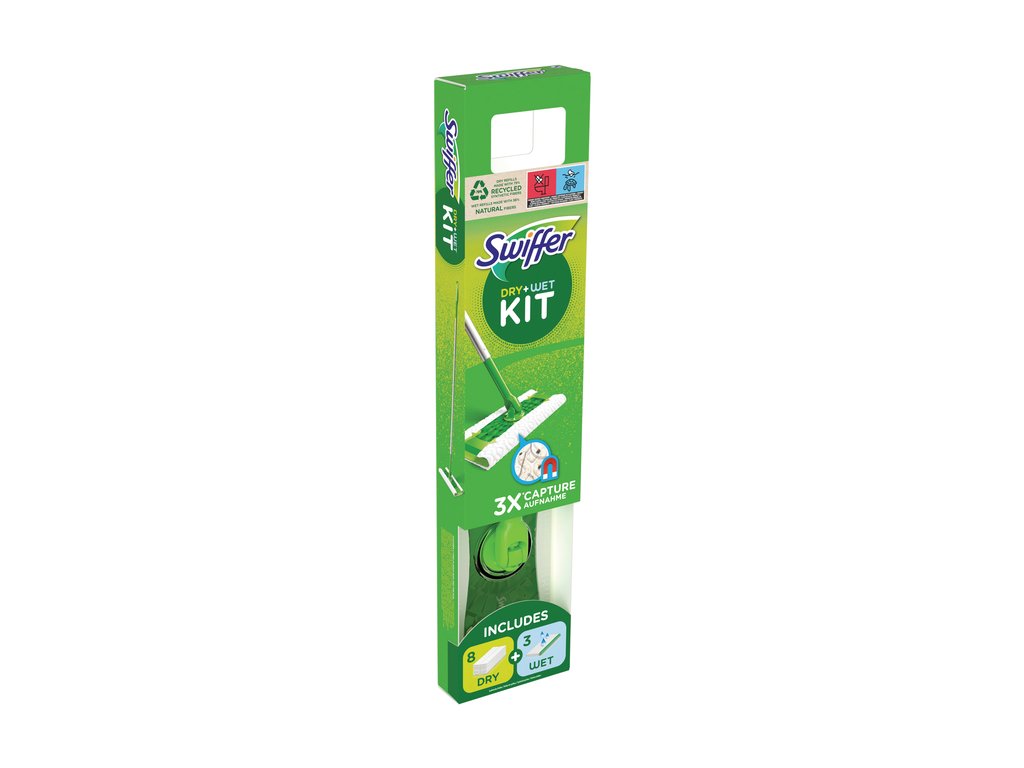 Mop pentru podea Swiffer Sweeper Kit , mop + 8 Lavete
