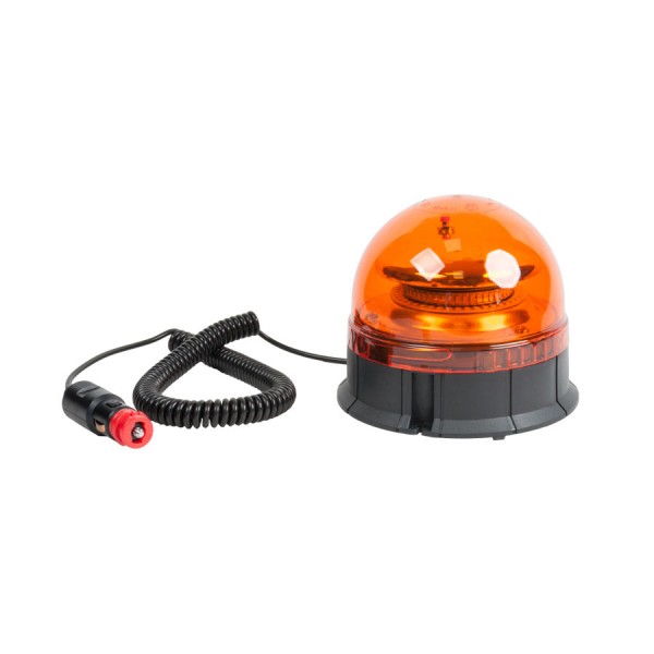 Girofar auto Automax 12V/ 24V, orange cu bec LED, fixare magnetica, 45 Led-uri, R10,R65