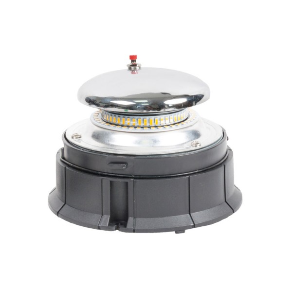 Girofar auto Automax 12V/ 24V, orange cu bec LED, fixare magnetica, 45 Led-uri, R10,R65