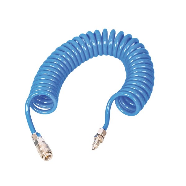 Furtun spiralat aer comprimat 5 metri, diametru 5/8 mm