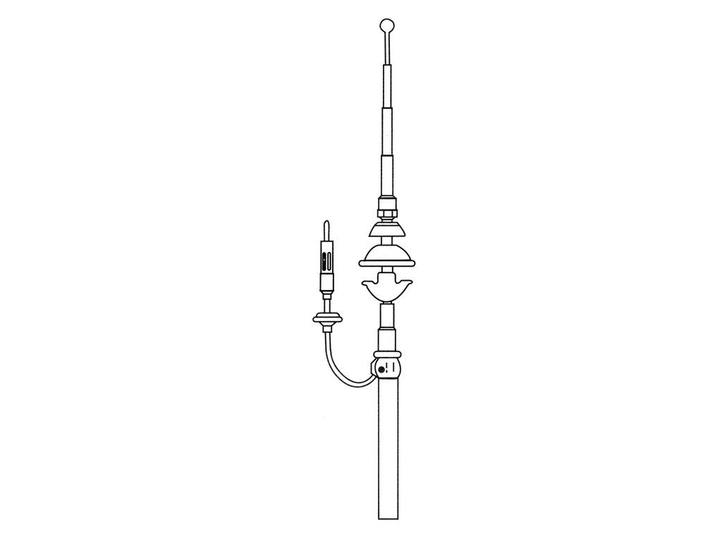 Antena auto aripa Carpoint, telescopica 80 cm, baza neagra , cablu de 1,20 m