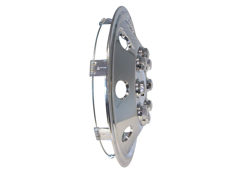 Set capace roti microbuz 16 inch, Carpoint, Cromate, forma con, set 4 buc