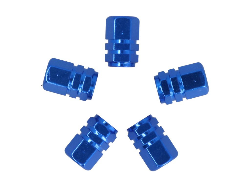 Set capacele auto Carpoint pentru ventil tip piston culoare Albastru , 5 buc.