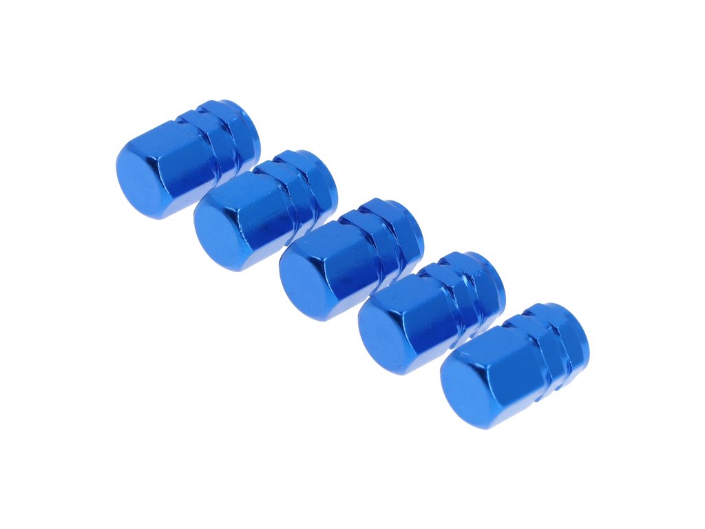 Set capacele auto Carpoint pentru ventil tip piston culoare Albastru , 5 buc.