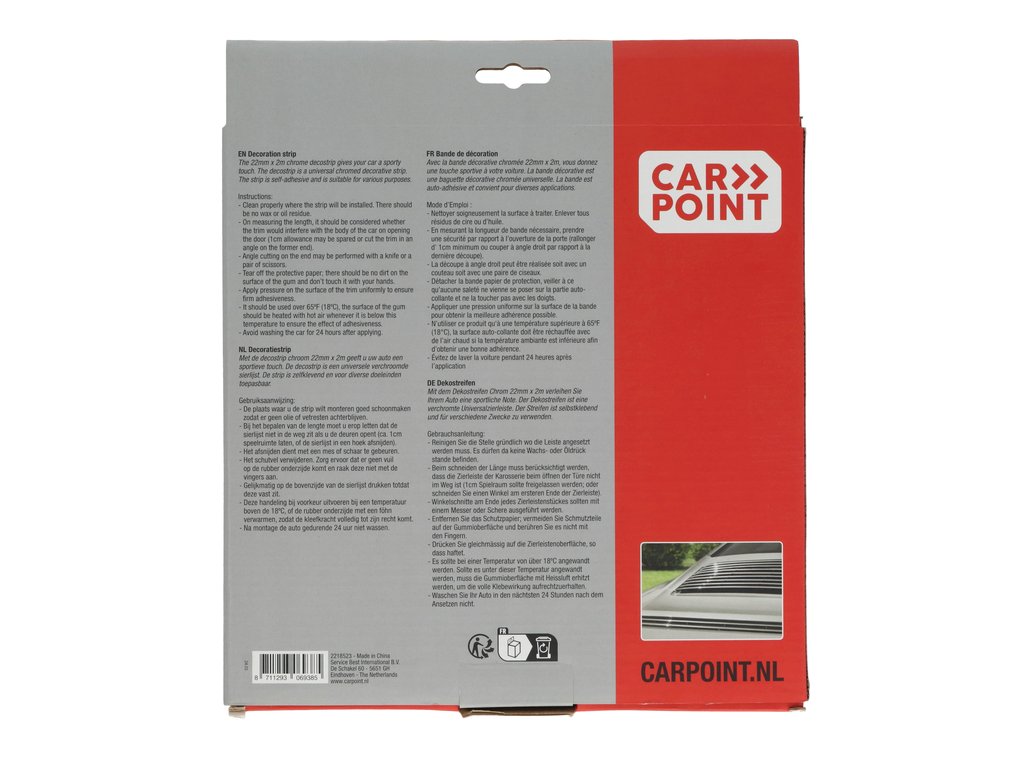Ornament lateral auto Carpoint cromat 22mm x 2m