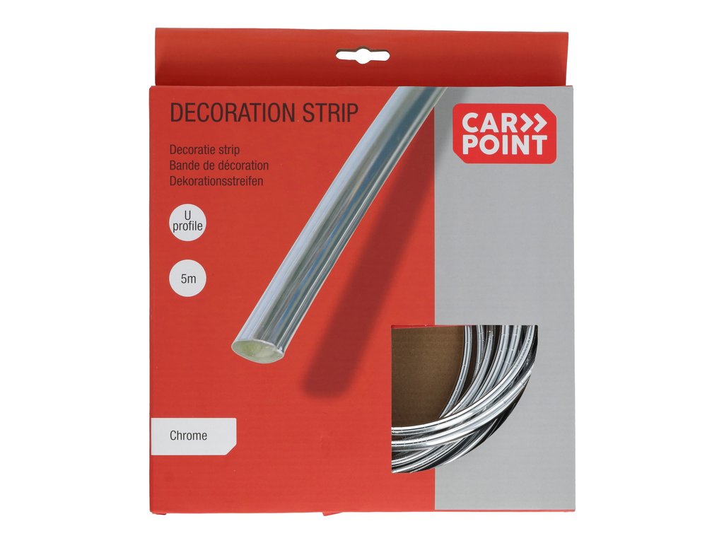 Ornament lateral profil U Carpoint pentru muchie usa sau grile masca, ventilatie , 5mx8,2mmx5,6mm