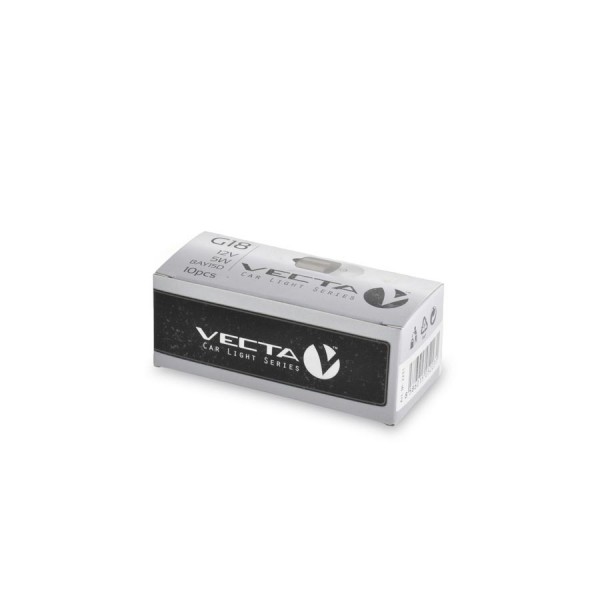 Bec auto Vecta 12V 5W G18 BAY15D alb, pentru pozitie tip cireasa , 1 buc.