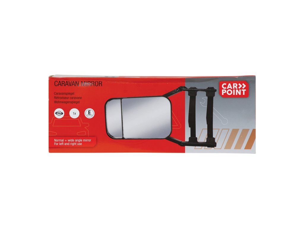 Oglinda exterioara auto auxiliara dubla atasabila 230 x 145 mm, Carpoint pentru rulota sau remorca