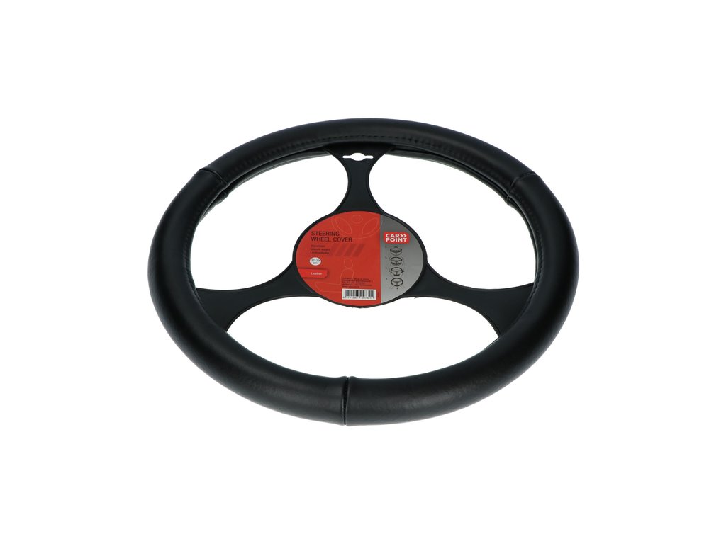 Husa volan piele neagra, diametru 37-39cm