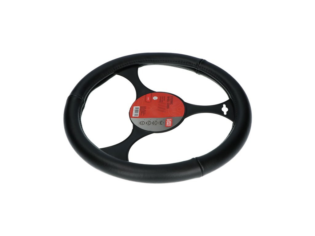 Husa volan piele neagra, diametru 37-39cm
