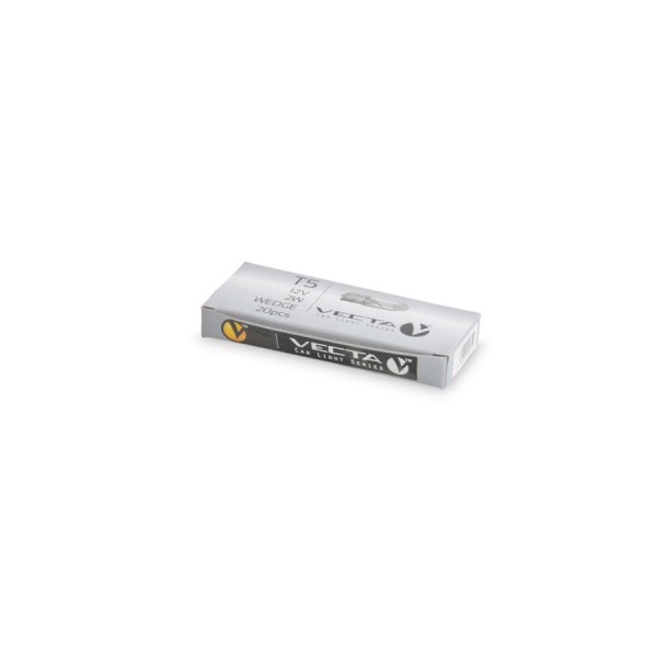 Bec auto Vecta 12V T5 2W W2x4.6d alb , 1 buc.