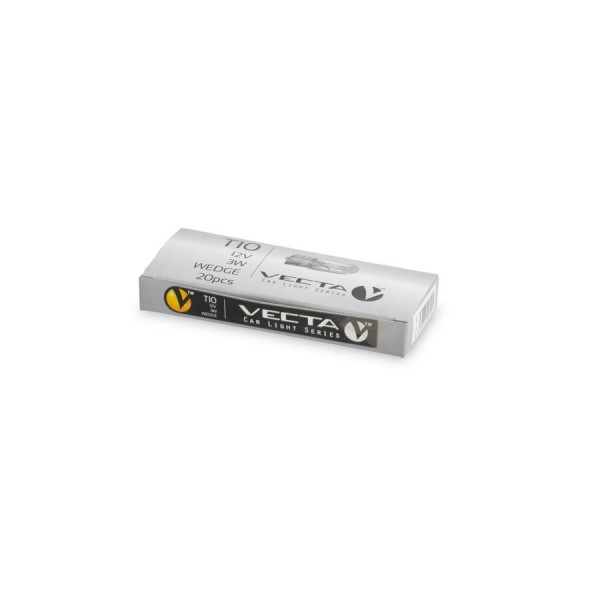 Bec auto Vecta 12V T10 3W W2.1x9.5d alb , 1 buc.