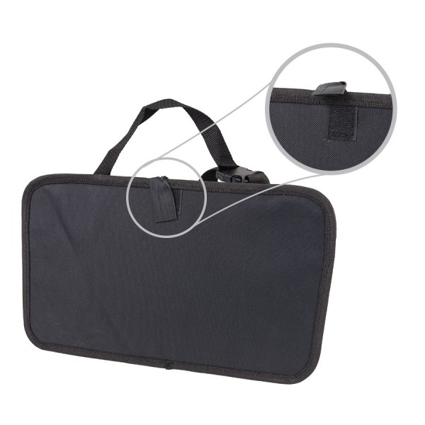 Tavita pliabila cu organizator fixare tetiera scaun 34x22cm