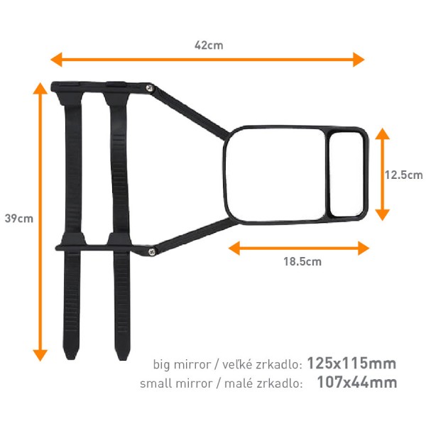 Oglinda exterioara auto auxiliara dubla atasabila Automax, convexa, 125x115mm, 107x44mm, 1 buc