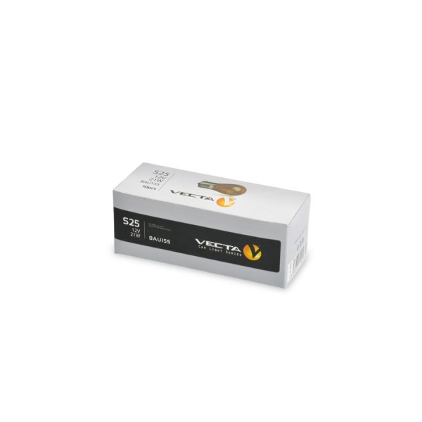 Bec auto Vecta pentru semnalizare 12V 21W G25 BAU15S , portocaliu , asimetric , 1 buc.