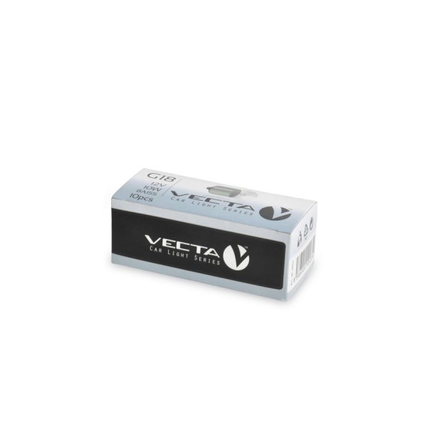 Bec auto Vecta 12V 10W G18 BA15S alb, pentru pozitie tip cireasa , 1 buc.