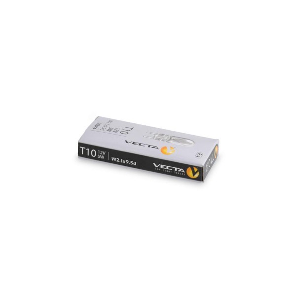 Bec auto Vecta 12V T10 W2.1x9.5d 5W alb , 1 buc.