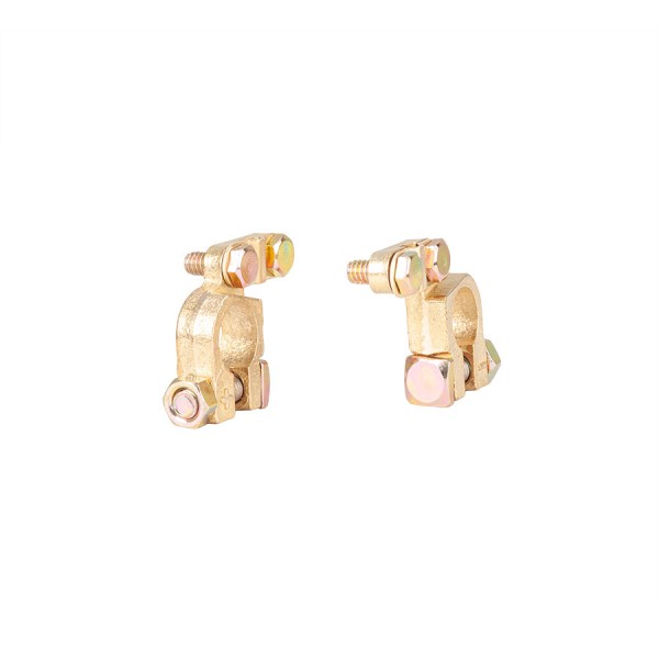 Set 2 borne baterie auto Automax , din alama, plus si minus, 5140