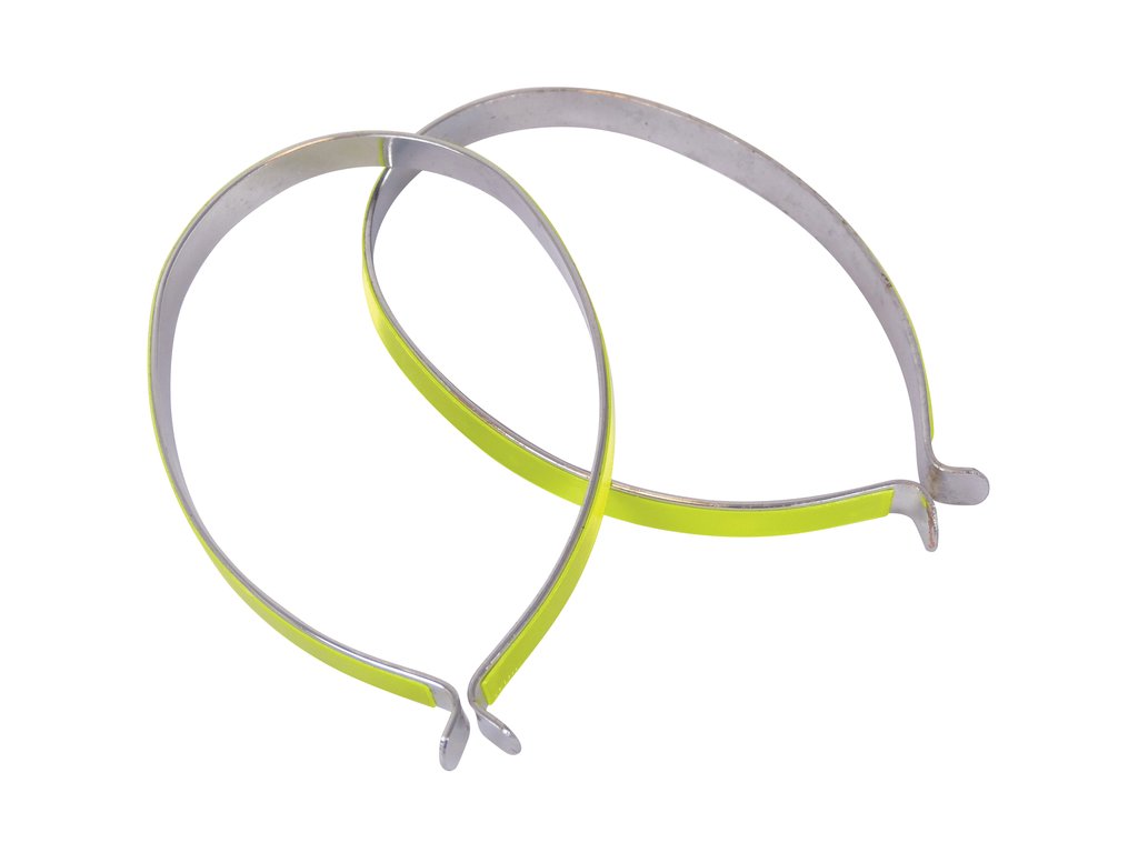 Set cleme reflectorizante pentru biciclisti cu insertie metalica , set 2 bucati