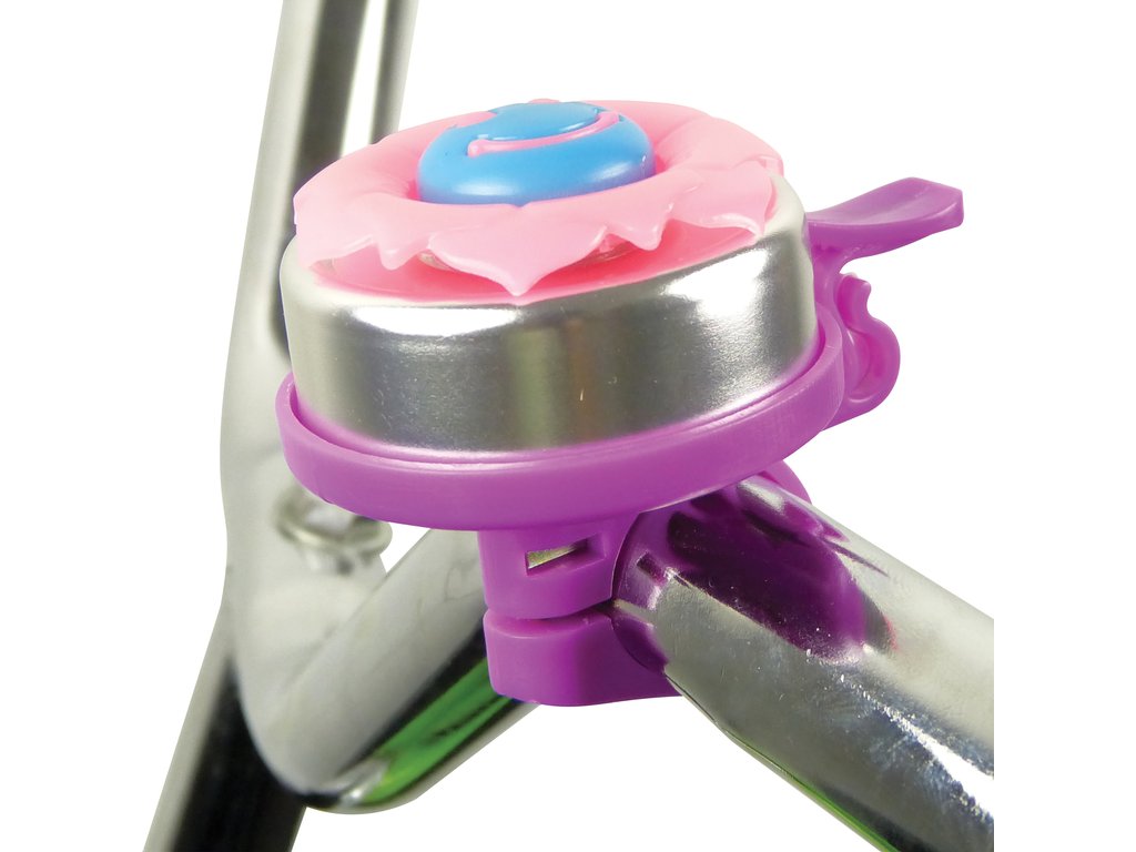 Claxon bicicleta Flower Girl, culoare roz , sonerie bicicleta