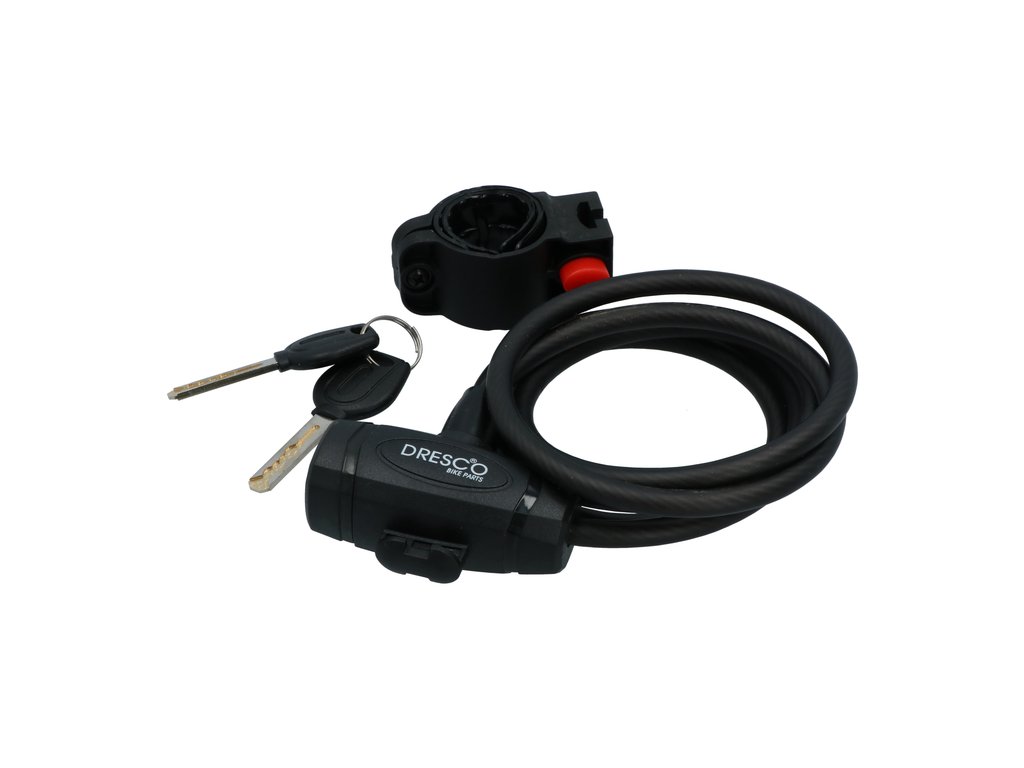 Antifurt bicicleta, lacat cu cheie, 150cm, fi 8, Dresco