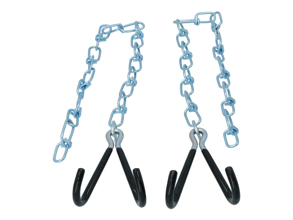 Suport bicicleta tavan Dresco, 2 carlige cu lant, 2x50cm